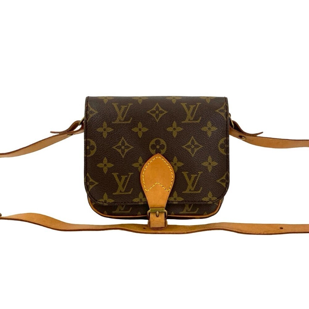 LOUIS VUITTON Brown Monogram Leather Pochette Shoulder Bag